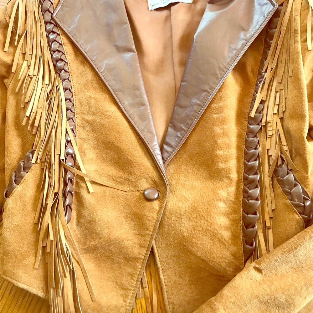 Western suede fringe jacket